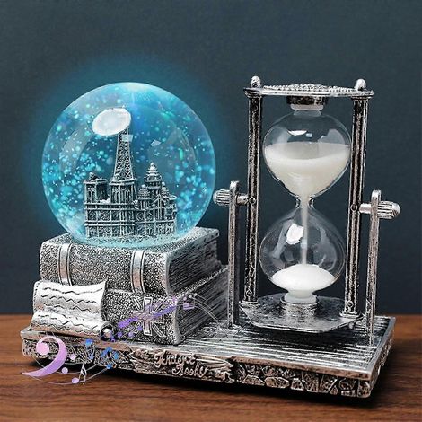 Boule à neige musicale LED en cristal 50 ml, Tour de Paris vintage, idéale pour la décoration de Noël de votre maison, salon, chambre, étagère, meuble ou bureau. (1/5)