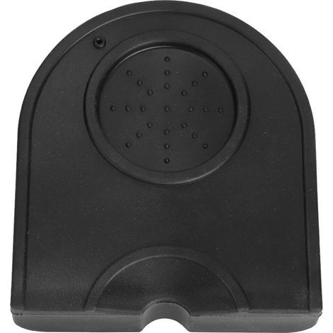 Tapis de tampon en Silicone pour support de doseur de café antidérapant épais multifonction noir (noir) (1/5)