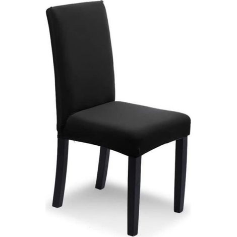 Housse de siège de chaise - - Noir - Élastique - Anti-fouling - Rayures (1/5)