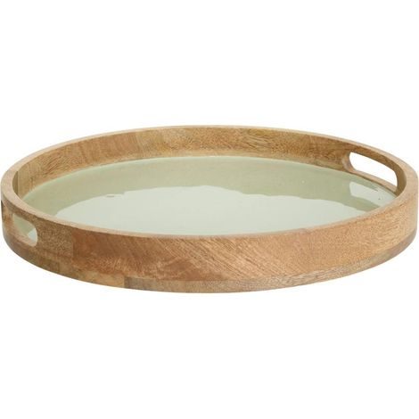 Plateau de Service en Bois "Inaya" 38cm Vert