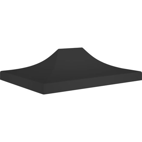 Toit de tente de réception pour belvédère de jardin,Résistant aux UV 4,5x3 m Noir 270 g/m² -12292 (1/5)