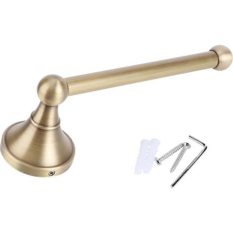 Retro-Wand-Toilettenpapierhalter aus Messing und Edelstahl, Toilettenpapierrollenhalter, Stange, Wandmontage (1/5)