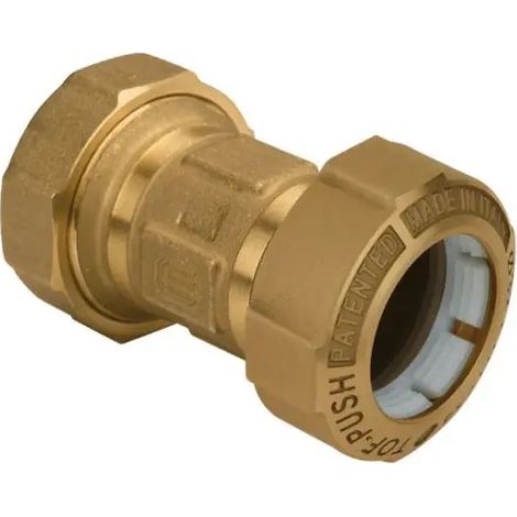 Raccordo dritto doppio in ottone per tubo in polietilene serie tof-push ø50 - su ordinazione EFFEBI (1/2)
