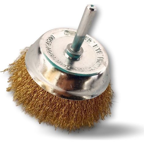 Brosses rotatives coupe sur tige Laiton souple - Quantité x 1 - Ø 75 mm - Coupe - Laiton - Souple (1/5)