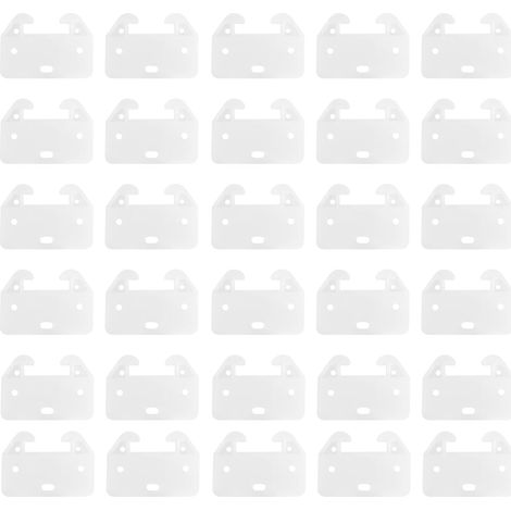Gadpiparty Lot de 100 glissières tiroir en plastique blanc, 7 (1/5)