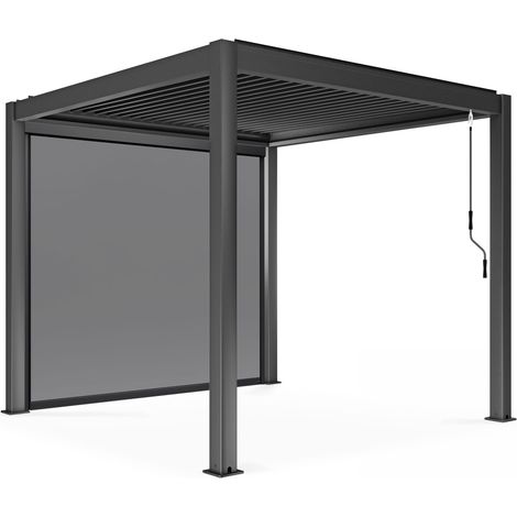 Pergola bioclimatique autoportée 3x3m et 1 Store 2,66 X 2,34 m