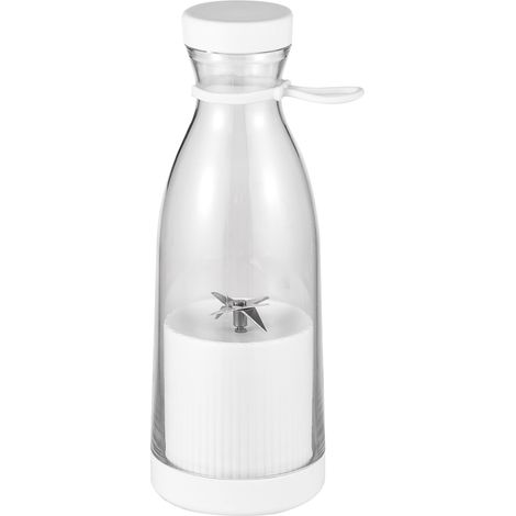 Mini mélangeur électrique portable 380 ml, presse-agrumes, 6 lames pour smoothie, milkshake, jus, nourriture, batterie rechargeable intégrée pour les voyages, le sport, la cuisine, le bureau, l'extéri