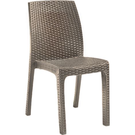 SEDIA IN POLIPROPILENE 'VERONA' taupe - BICA