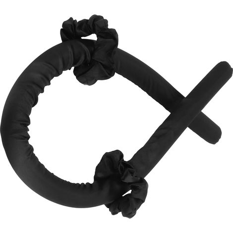 Lockenstab aus Schaumstoff, Haarband mit Haarspange, schwarz (1/5)
