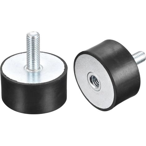 2pcs Silent Bloc M10 Mâle/Femelle Support Caoutchouc Amortisseur Vibration Isolateur Choc Absorbeur D50mmxH25mm (1/5)