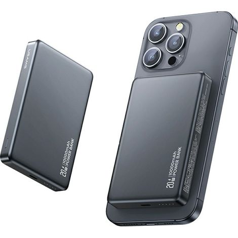 USAMS CY Powerbank 10000mAh 20W Magnetisch Kabellos Grau (1/5)