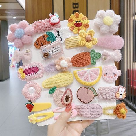 Juego de 26 pinzas para el cabello de bebé niña, accesorios coloridos y adorables Multicolor (1/5)