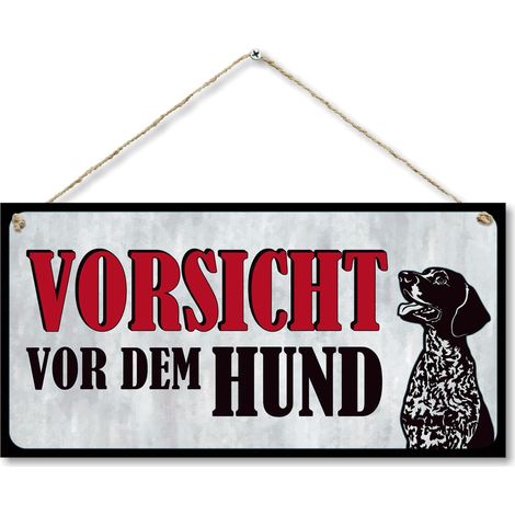 Attention au chien  Panneaux pratiques pour la maison Signes pour propriétaires de chiens Signes d'avertissement pour votre maison extérieur Signes pour jardin maison porte 15,2 x 30,5 cm (1/5)
