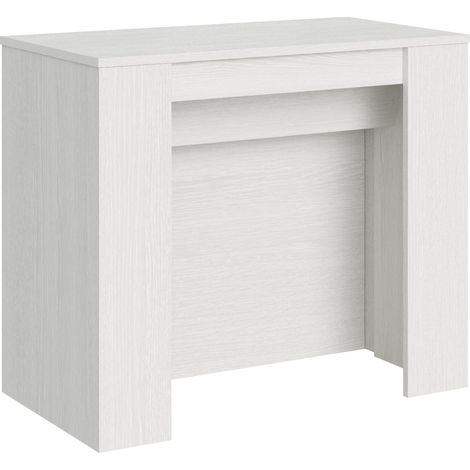 Consolle Allungabile 90-296x48x77 cm in Nobilitato Bianco (1/5)