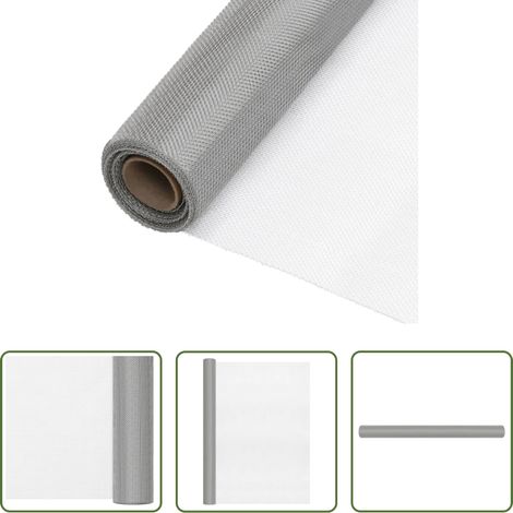 Moustiquaire -  Écran en treillis Acier inoxydable 80x500 cm Argenté (1/5)