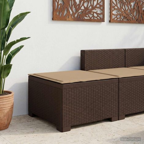 vidaXL Sillón Individual de Jardín con Cojín Apariencia de Ratan PP (1/4)