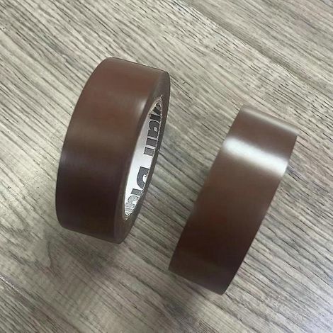 Zwei Rollen braunes Isolierband (18 mm x 20 m) – strapazierfähig, selbstklebend – zum Schutz, Bündeln und Reparieren von Kabeln – 1 Rolle (1/5)
