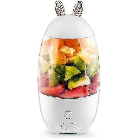 Mini blender portable et rechargeable avec port USB pour milkshakes et smoothies (blanc) (1/5)