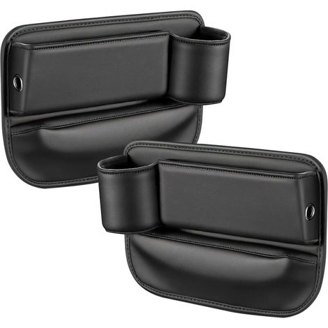 Autositz-Spalt-Organizer, 2-teilige Aufbewahrungsbox aus PU-Leder für den Sitzplatz