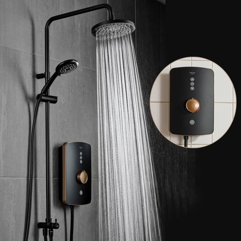 Triton Amala Metallic 9.5kW DuElec Brushed Copper Electric Shower + Dual Head (1/5)