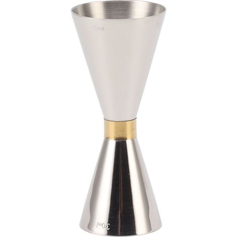 Doseur à cocktail double embout en acier inoxydable 304, verre doseur avec graduation pour les fêtes à la maison, couleur d'origine. (1/5)