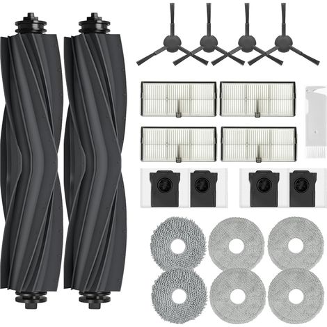 Zubehör für Dreame L10s Pro Ultra Heat/ L10s Ultra Gen2/ L40 Ultra AE/ X30 Ultra/Mova E30,Wischpads X6,Staubbeutel X4,Filter X4,Hauptbürsten X2,Seitenbürsten X4 Ersatzteile