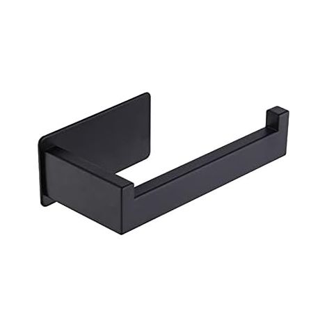 Porte Papier Toilette Noir, Porte Rouleau Papier Toilette pour Salle De Bain et Cuisine, Acier Inoxydable SUS 304, Auto-adhésif Noir (1/5)
