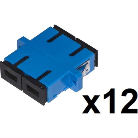 CONFEZIONE 12 ADATTATORI FIBRA OTTICA SC/SC SINGLEMODE DUPLEX (LKSCDS12)
