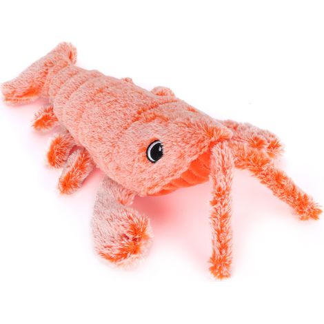 Crevette électrique en forme de homard, jouet interactif rechargeable par USB, simulant une crevette qui remue (1/5)