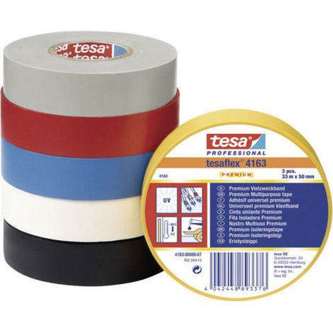 tesa PREMIUM 04163-00006-02 Isolierband tesaflex® 4163 Schwarz (L x B) 33 m x 25 mm 1 St.