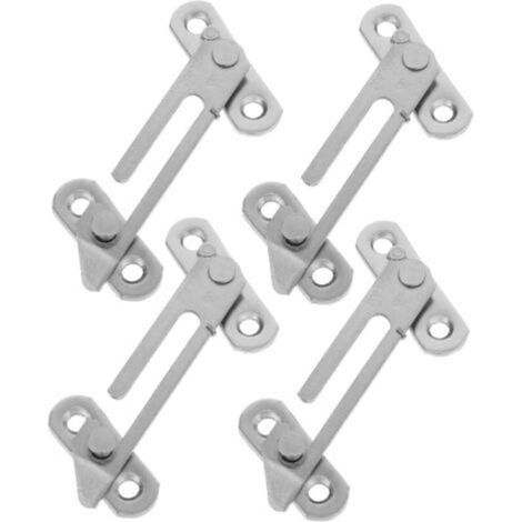 4 Pièces Limiteurs De Fenêtre Verrouillage De Sécurité Des Fenêtres Silver (1/5)