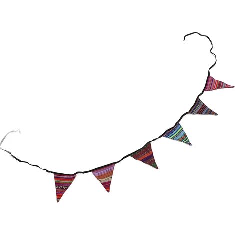 Guirlande décorative triangulaire de camping (6 fanions colorés) pour tente et tente (1/5)