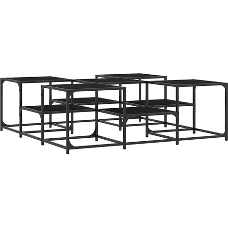 Maison Exclusive - Tavolino da Salotto Nero 121x121x40 cm in Legno Multistrato (1/5)