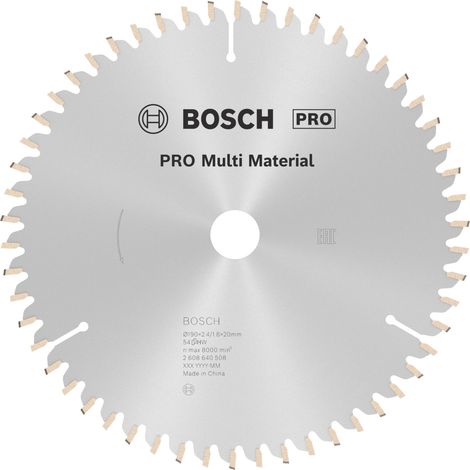 Bosch PRO Multi Material Kreissägeblatt, 190 x 2,4 x 20 mm, T54