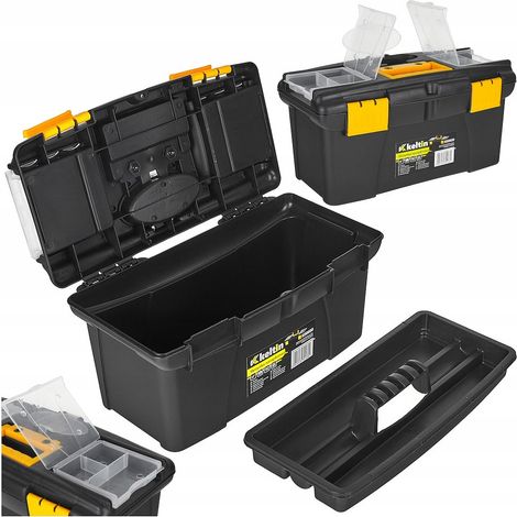 Caja de herramientas de plástico con organizadores de 12" (18") (1/5)