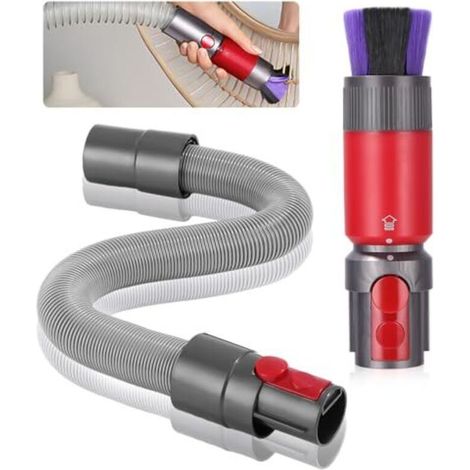 Brosse à poussière sans Rayures,Accessoires d'aspirateur pour V15,V10,V11,V7,V8 Brosse Anti Rayure,Efficace à Poils Souples Brosse Aspirateur avec Tuyau d'extension Flexible,brosse dyson v8,brosse dys (1/5)