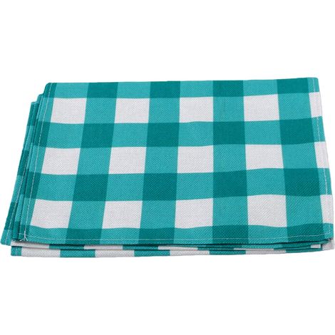Chemin de table à carreaux Nappe à carreaux Salle à manger Cuisine Décoration de pièce maîtresse pour décor de fête de vacances Vert et blanc (1/5)