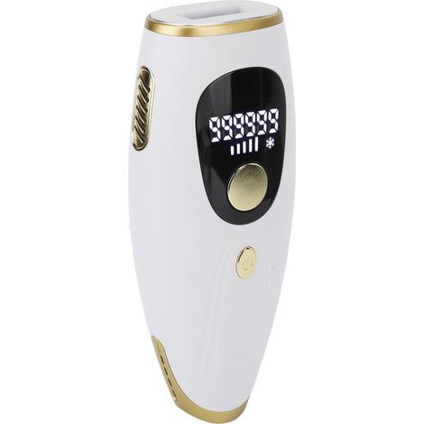Épilateur à lumière pulsée glacée, technologie ondes rouges rajeunissante, appareil d'épilation peau douce, blanc et or, 100-240V avec prise UE (1/5)
