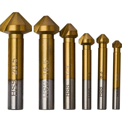 Juego de 6 cortadores cónicos para madera KD983
