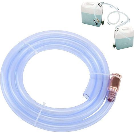 Siphon Tuyau Pompe Pompe à Siphon Flexible Siphon Automatique Pompe Pompe à Siphon à gaz pour Essence ,Diesel, Huile Liquide,Gaz,Carburant Eau, Huile Tube En Pvc Transparent Antistatique(Transparent) (1/5)