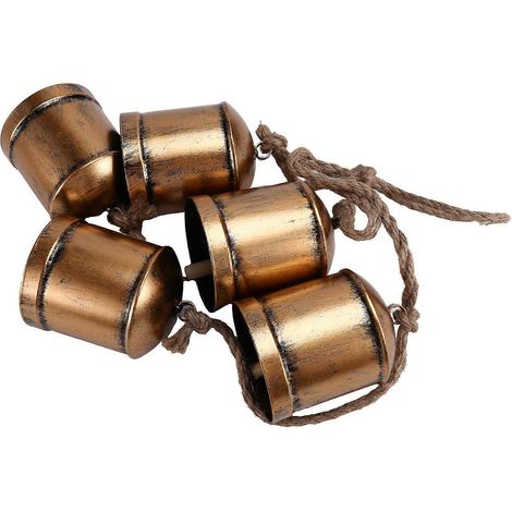 Ensemble de cloches en métal style vintage rustique, suspendues à une corde, cloche géante Harmony Cowbell, cloche en métal style vintage Cliftina (1/5)