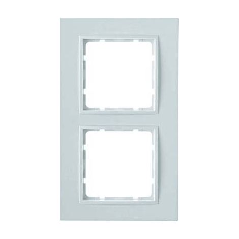 Marco 2 elementos Berker By Hager B7 10126919 Blanco Mate