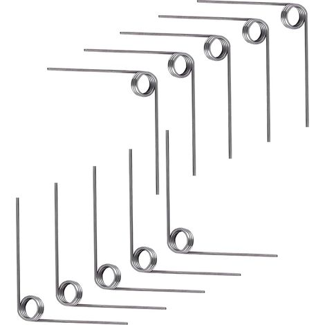 10 Pièces Ressorts de Torsion en Forme de V, Ressort en Acier Inoxydable, Diamètre du Fil 0,7, 3 Tours, 90°, Diamètre Extérieur 4,5mm, pour Projet de Réparation