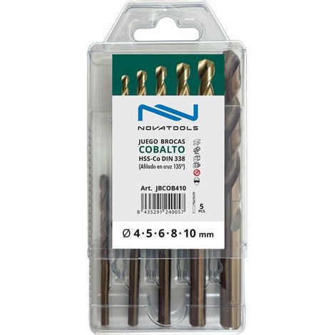 JBCOB410 ESTUCHE BROCAS DIN-338N HSS-CO 4-5-6-8-10 MM.