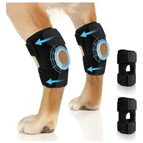 1 paire de genouillères pour chien pour la patte arrière, le jarret et la cheville pour le LCA et le LCC déchirés, bandage de compression pour l\\'articulation de la patte arrière du chien (1/4)