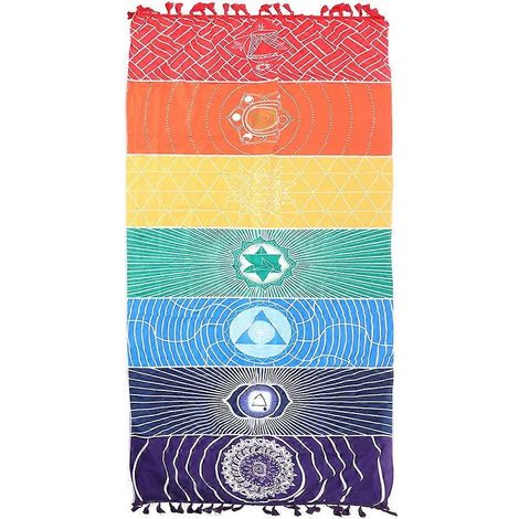 Serviette de Plage Décorative 150x75cm Forme Rectangulaire, Couleurs Vives, Couverture Murale pour Décoration Intérieure et Extérieure, Idéale pour la Maison (1/5)