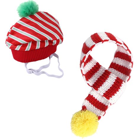 Filiyano-Ensemble chapeau et écharpe pour chien et chat Ju Dog Cat Hat, tenue festive pour animaux de compagnie, ours psychédélique décoratif (1/5)