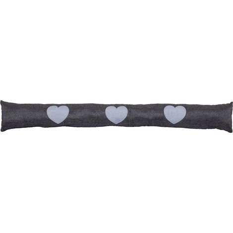 Zugluftstopper Anthrazit 90x12cm-M990549-anthra-Herz