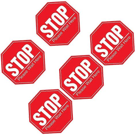Autocollants muraux pour espaces publics, rappels d'utilisation, 15 feuilles, rouge, sécurité. (1/5)