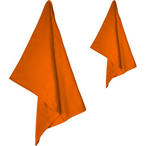 Set Asciugamani Microfibra 1+1 Viso e Ospite, Ultra Assorbenti, Leggeri, Asciugatura Rapida per Casa, Palestra e Viaggi Arancione